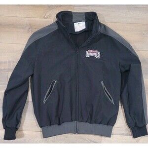 Washington Nationals Black & Gray Jacket MLB Insider Club Men's Size XL Full Zip